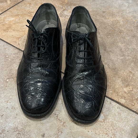 Lorenzo Banfi Man’s Italian Shoe Crocodile Dressing size 8 - Picture 2 of 16
